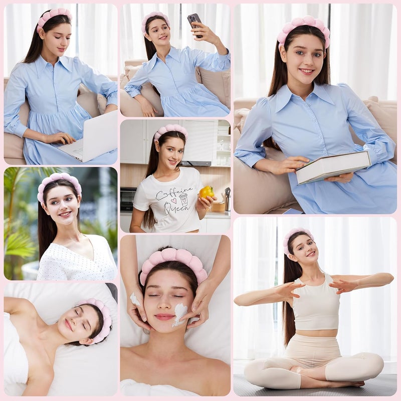 Ztomine Store Headbands for Women - Spa Headband and Wristband Set - Headband for Washing Face,Facial Mask,Makeup and Skin Care,Gifts for Women and Teen Girl Gifts Trendy Stuff - Image 3